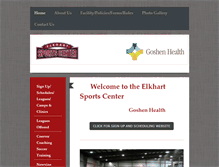Tablet Screenshot of elkhartsportscenter.com